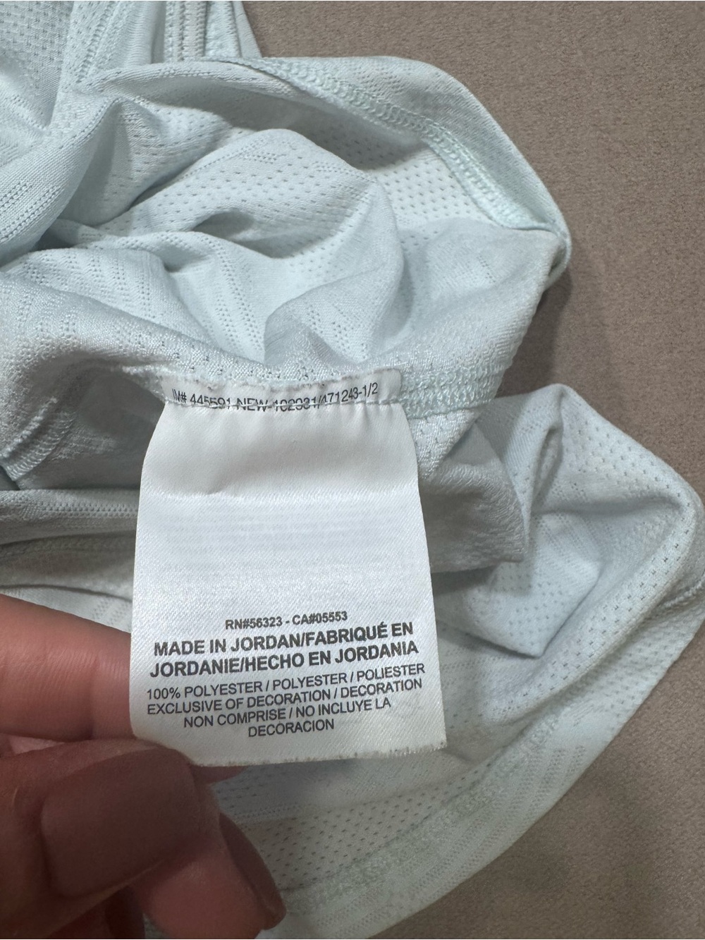 Nike Dri-Fit Light Gray Tank Top with Gray Swoosh - Picture 6 of 6